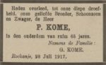 Kome Pieter 1852-1917 (VPOG 29-07-1917 rouwadvert. 2).jpg